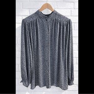 UNIQLO X C Black and White Patterned Blouse
